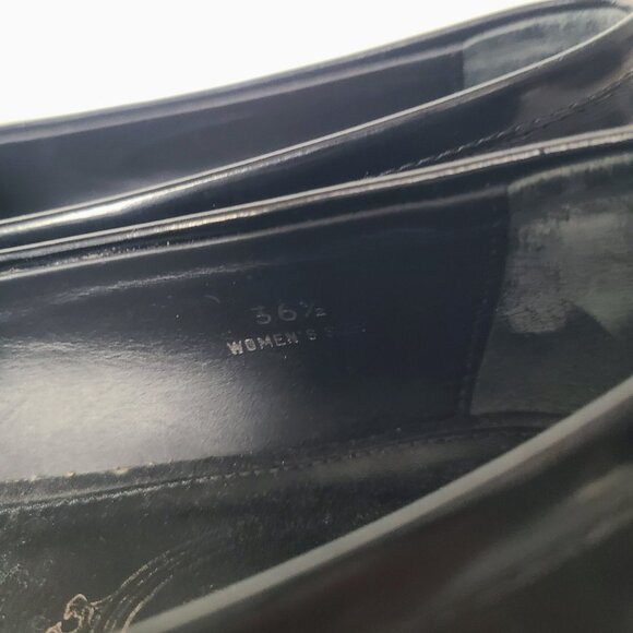 Tod's Black Leather Tassel Loafers Women's EU 36.5 - Picture 6 of 10